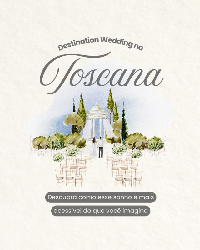 Imagine dizer “sim” em meio a vinhedos, colinas e um pôr do sol inesquecível.

Um Destination Wedding na Toscana não é apenas uma cerimônia, é uma experiência única, um sonho mais possível do que você imagina.

Quer descobrir como tornar esse cenário de cinema realidade? Nos chame no whatsapp (link na bio) e conheça nosso serviço de organização de destination wedding na Toscana.

___________________

#destinationwedding #casamentonatoscana #sentieri #weddinglanner #weddinginstuscany
